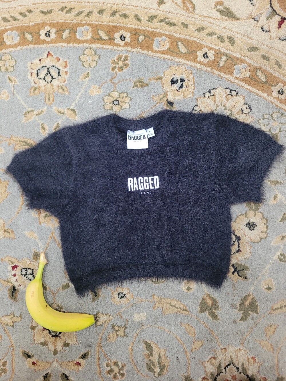 Fuzzy Ragged Priest Crop Top Sweater